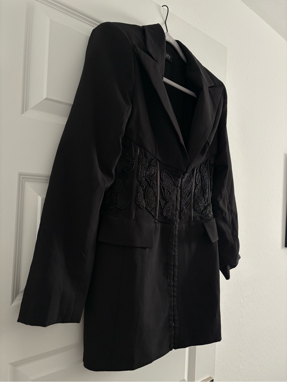 AKIRA Black Beaded Corset-Detail Blazer - Picture 4 of 10